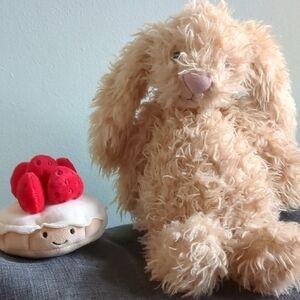 **RESERVED**Jellycat Curly Bunny & Strawberry Shortcake